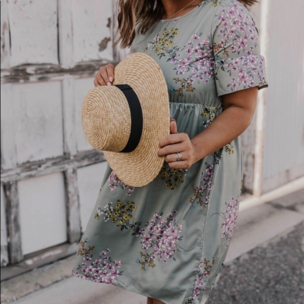 Roolee Roxanne Floral Dress Midi - Picture 1 of 8